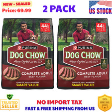  2 pack Purina Dog Chow Complete Adult Dry Dog Food for Adult Dogs 44 lb Bag