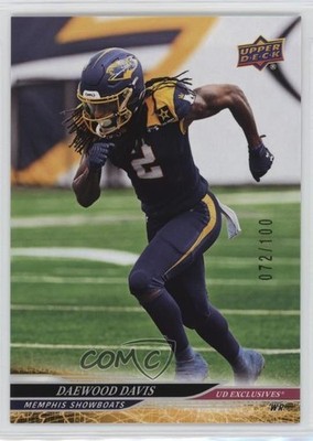 2025 Upper Deck UFL UD Exclusives 72/100 Daewood Davis #37 16vq