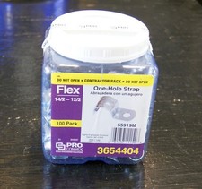 Proconnex 55919M One-Hole BX Strap 3/8-Inch, 100-Pack, Gray