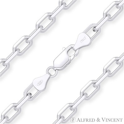 5,5 mm D-Schliff Anker Kabel Link Italienisch .925 Italien Sterlingsilber Kette Armband