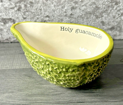Mud Pie Heilige Guacamole Schüssel Avocado Servieren Neuheit Schüssel Mexikanisch Grün Spaß