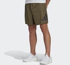  35 Adidas Men's Training Logo Shorts 7" - Night Cargo/Black - Medium -New Tags
