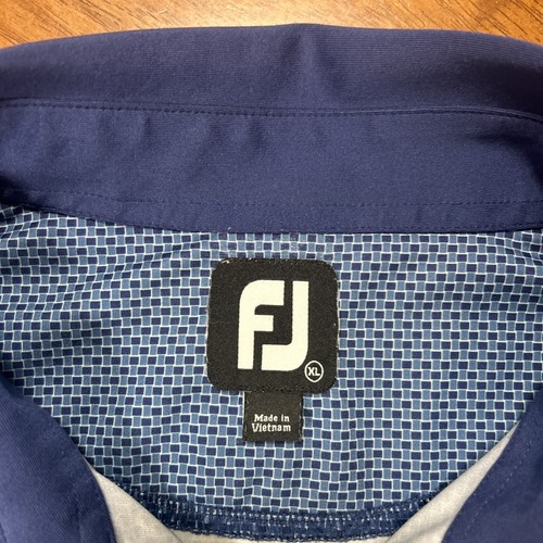 Polo FJ Footjoy uomo taglia XL blu golf manica corta - Foto 6 di 12