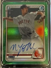 NICK YORKE 2020 1st Bowman Chrome Draft GREEN REFRACTOR AUTO CDA-NY Rookie #/99