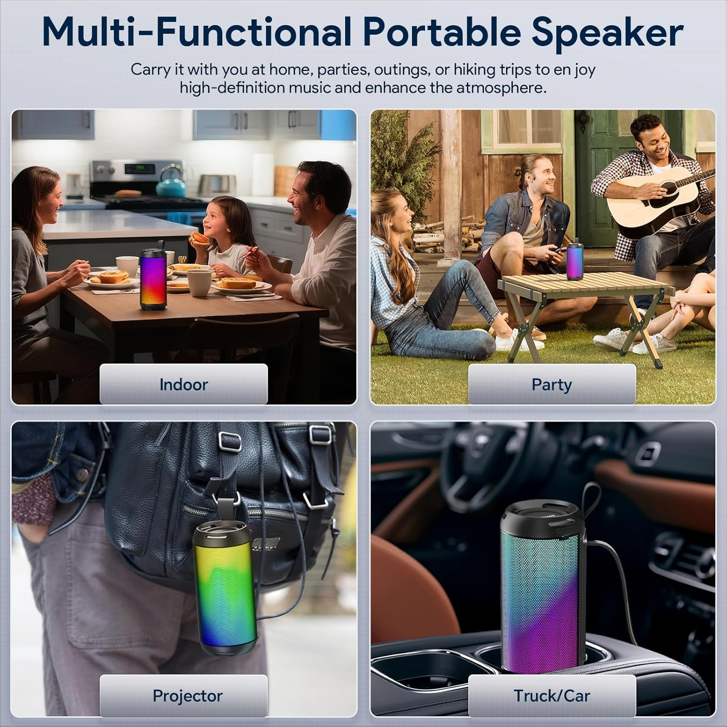 Portable Bluetooth Speaker 26W HD Sound Speakers Bluetooth Wireless 6.0 AUX Gift
