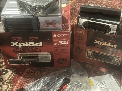 Old School Sony XR CA350x FM/AM Cassette Car Stereo NOS W/ Cdx 757m Changer New