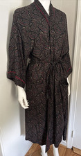 Vintage Christian Dior Monsieur Robe Mens One Size Red Paisley EUC