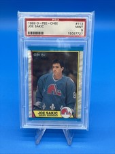 Joe Sakic 1989 O-PEE-CHEE Rookie Card PSA 9. rookie card picture
