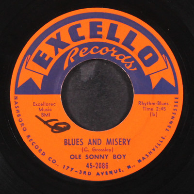 OLE SONNY BOY: blues and misery / you better change EXCELLO 7'' Single 45 RPM
