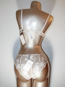 Aubade Paris Sample Afleur De Toi White Lingerie Set with Jewels 34B S