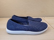 Clarks Cloudsteppers Women's Comfort Slip-On Shoes Blue Size 8