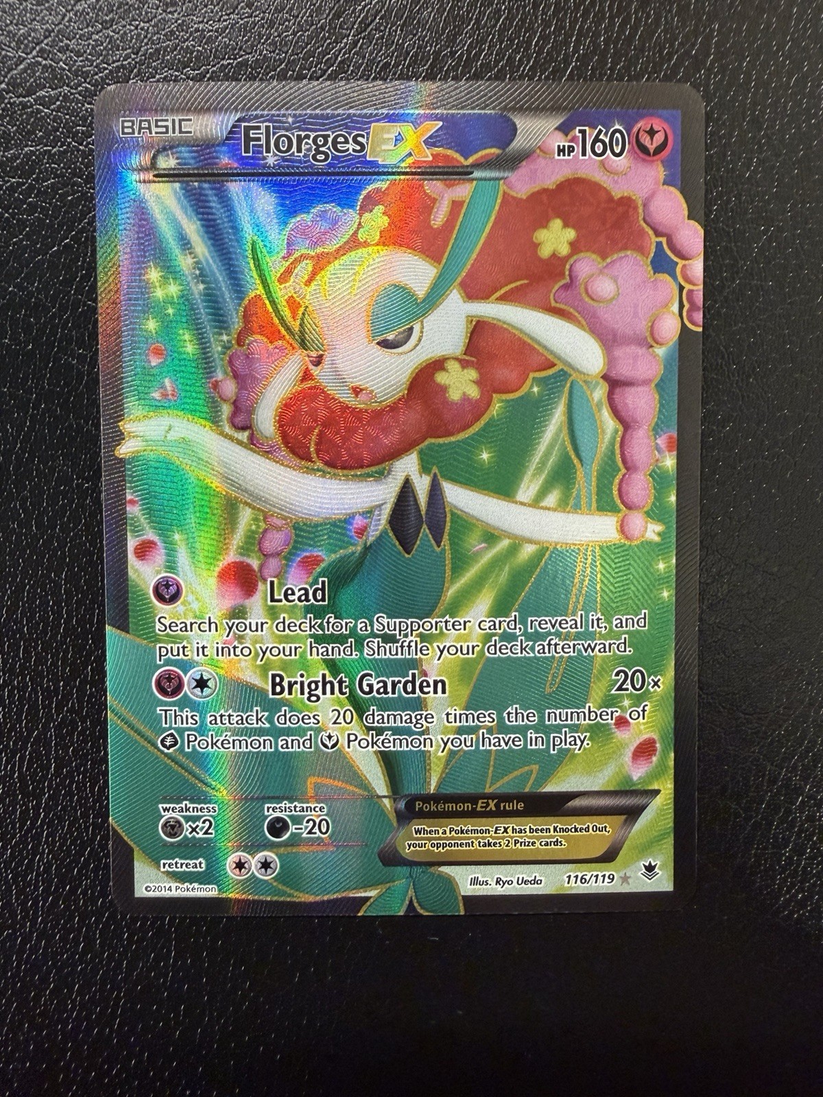 Florges EX 116/119 Ultra Rare Full Art XY Phantom Forces Pokémon Card LP