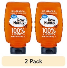  2 pack Great Value, Raw Honey, 32 oz Plastic Inverted Bottle, No Allergens