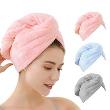Microfiber Hair Towel for Women: Valentines Day Gifts for Her Blue,grey,pink