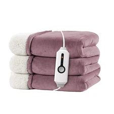 Electric Heated Blanket Full Size 72"x84" - Dual-Sided with Microplush & Sher...