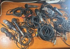assorted microphone lot And cords