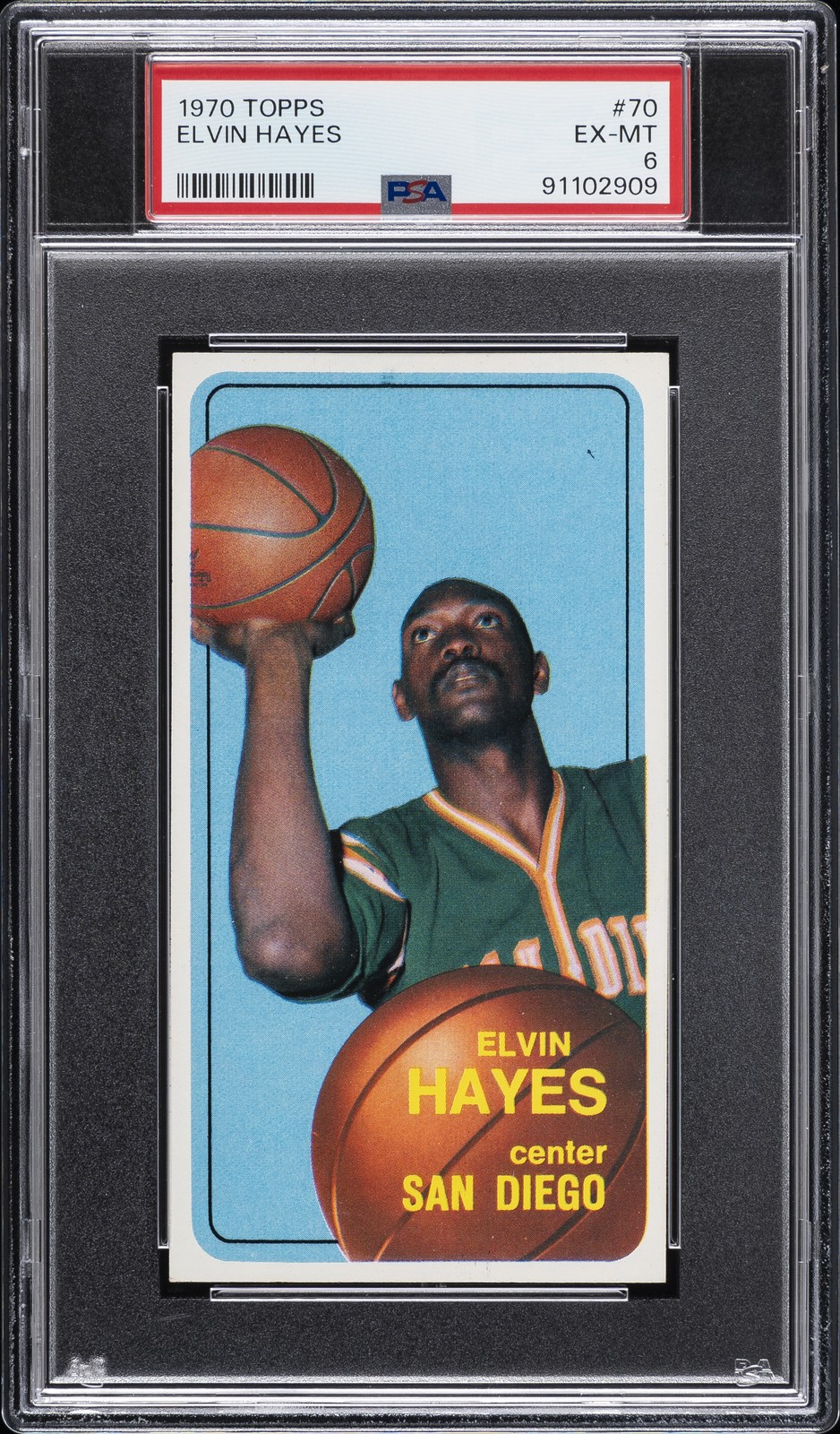 1970 TOPPS #70 ELVIN HAYES PSA 6