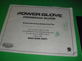 Power Glove Manual & Program Guide for NES Nintendo Entertainment System!