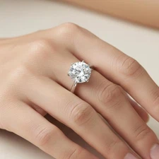 3.00 Ct EFG VS Round Solitaire Platinum Lab Grown Diamond Ring IGI Certified