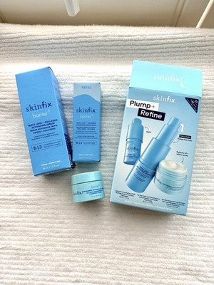 $148 Skinfix Plump + Refine 3pc Set Triple Lipid Collagen Serum Refill Cream NEW