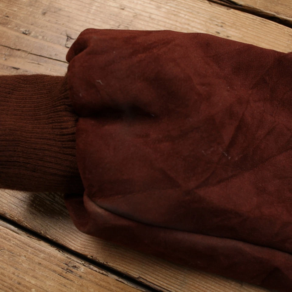 Vintage Alta Moda Bomber Jacket XL 80s Suede Brown - Image 4 of 4