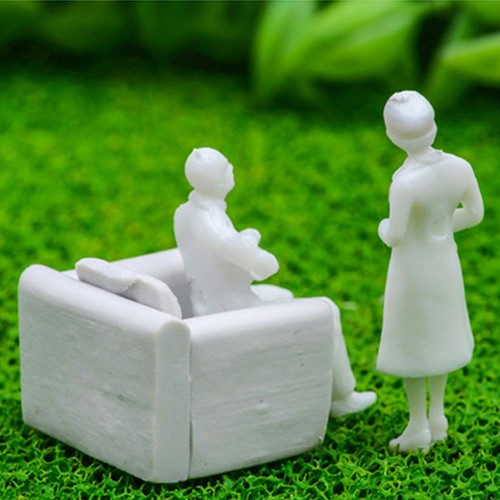Pose White Miniature Figures People Figures Scale Model Architectural Models - Picture 6 of 13