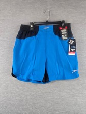 Speedo Eco Quatroflex 4 Way Stretch Shorts Blue Swim Trunks Lined Small