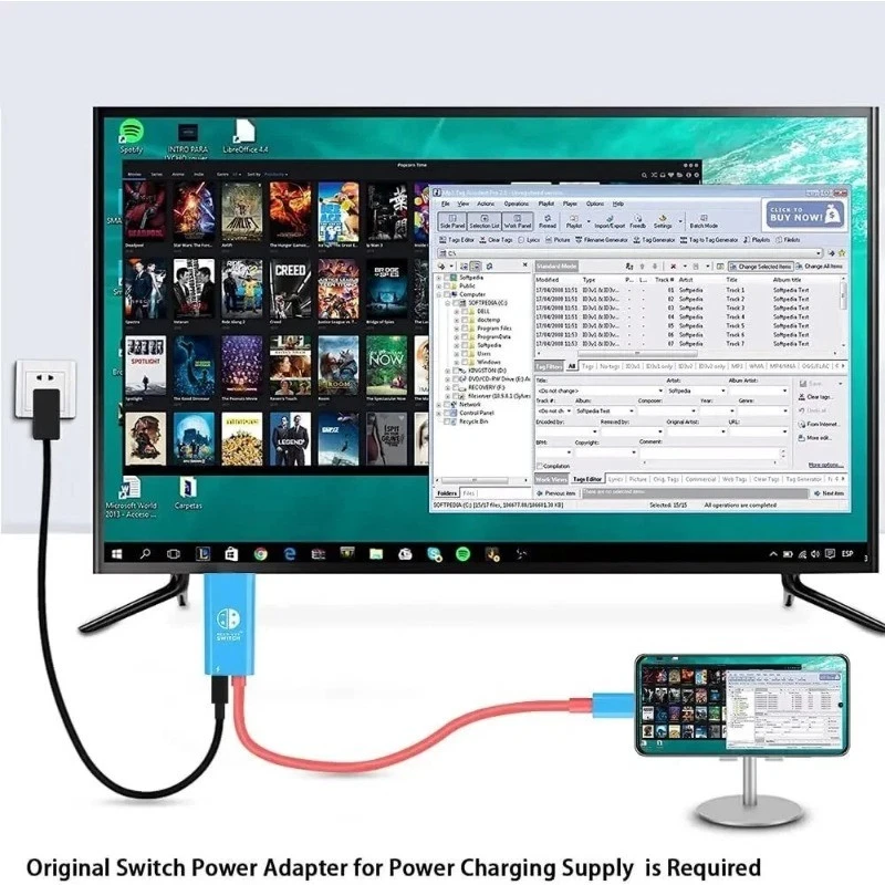 Nintendo Switch Type-C adapter USB3.1 co-screen cable 4k30hz TV casting cable - Image 2 of 4