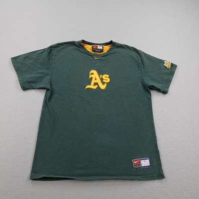Vintage Oakland Athletics Shirt Mens Medium Green A's Nike Team MLB Baseball Y2K