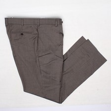Brooks Brothers Regent Dress Pants Mens 38x32 Taupe Brown Flat Front Trousers