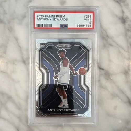 2020-21 Panini Prizm Anthony Edwards #258 Rookie PSA 9 Timberwolves Basketball