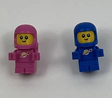 Authentic LEGO Classic Space Babies LOT of 2 Blue Baby and Pink Baby CMF Cute
