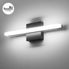 LED Bathroom Light Fixtures over Mirror, 16 Inch 9W Black Vanity Light Bar for B