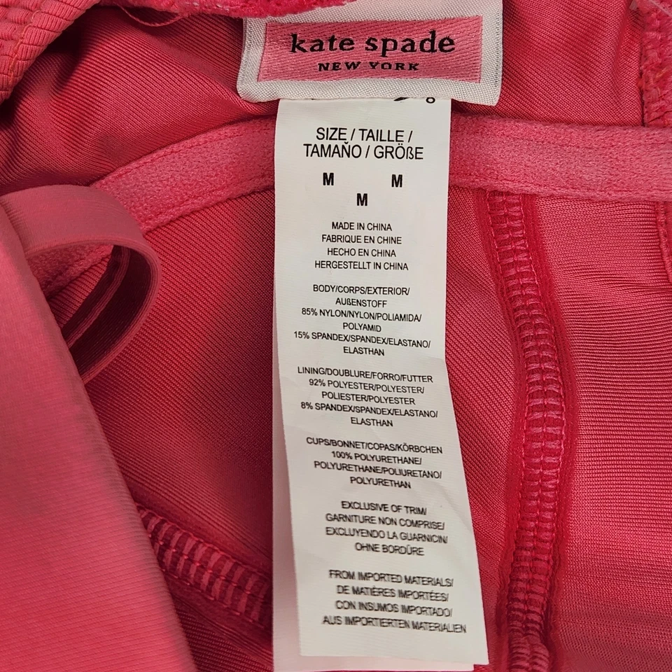 Traje de baño KATE SPADE de una pieza para mujer mediano con aros rosa dorado nuevo con etiquetas Foto 4 de 4