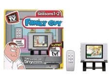 Tiny TV Classics Family Guy Real Working Mini Television Season 1 & 2 Clips NIB