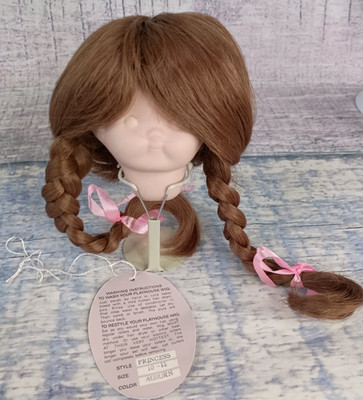 PLAYHOUSE Princess Doll Wig Size 10/11 Auburn Full Cap Pigtails Modacrylic NWT