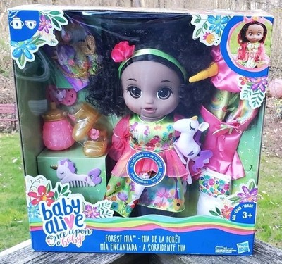 Hasbro Baby Alive Once Upon a Baby Forest Mia African American Doll Drinks Pees