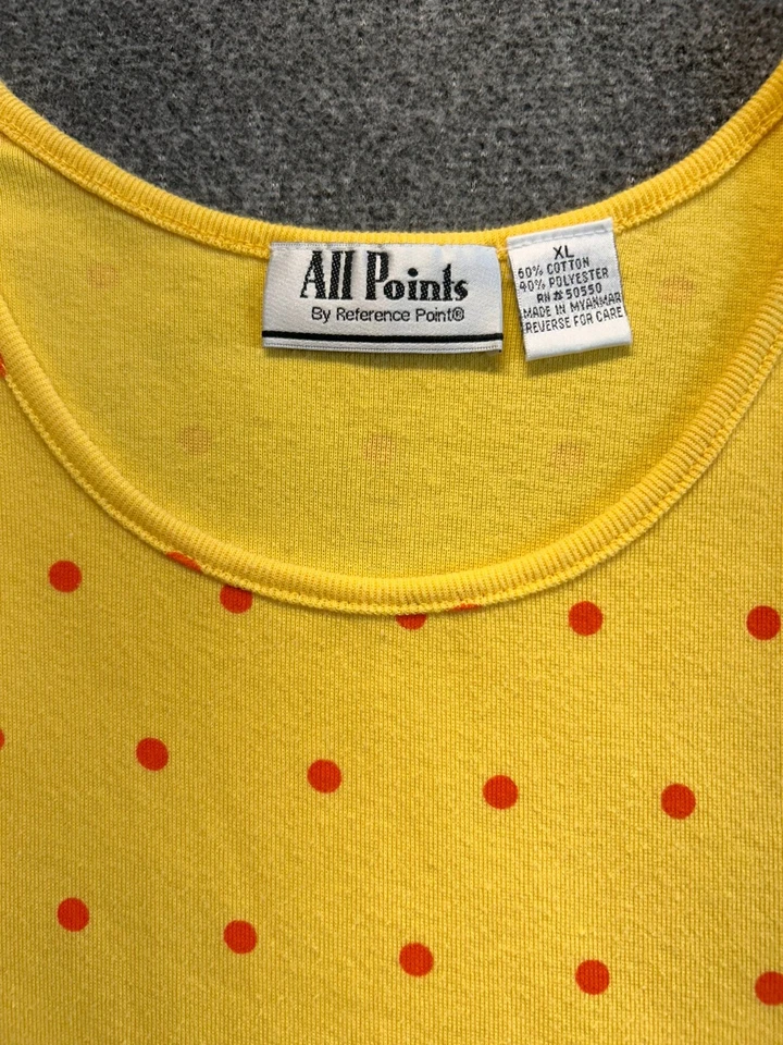 Punto de referencia All Points para mujer lunares talla XL amarillo Foto 4 de 4