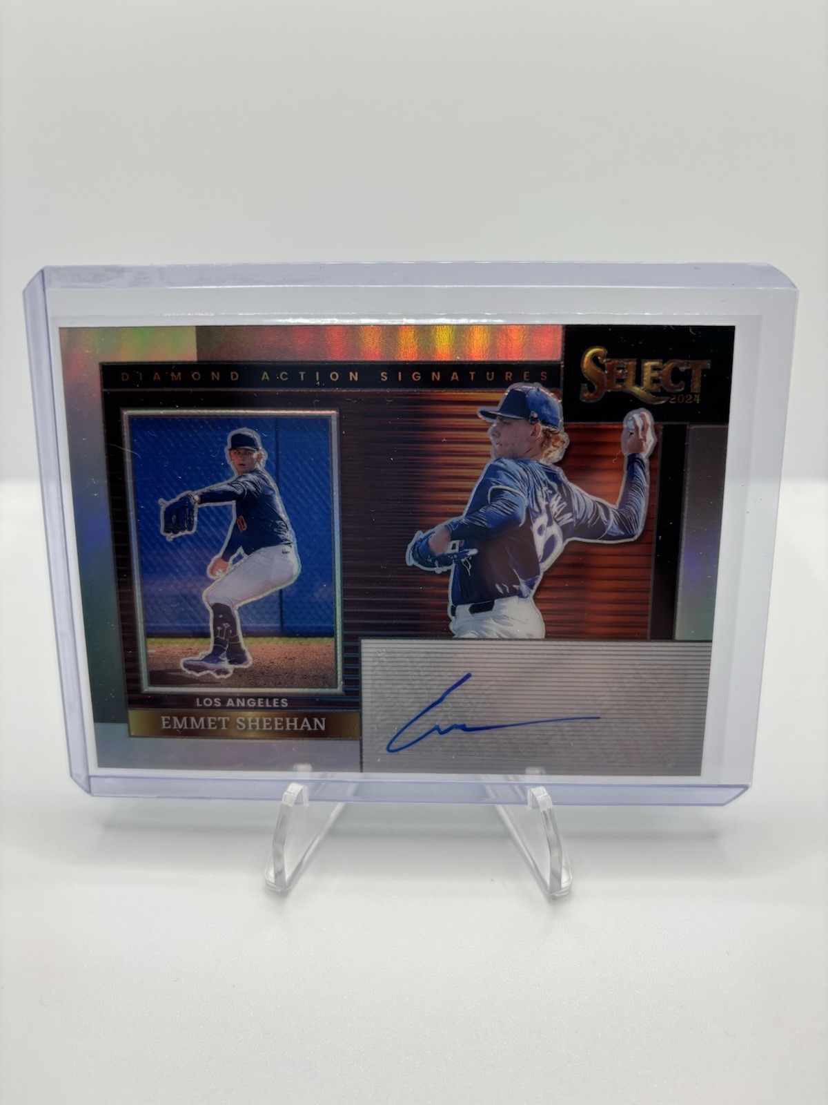 2024 Panini Select - Diamond Action Signatures Emmet Sheehan #DAS-ES (AU, RC)