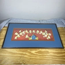 Mai Thu Vietnamese Artist Offset Lithograph THE CLASS  '60s Double Matted 41x24"