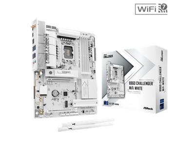 ASRock B860 CHALLENGER WIFI WHITE LGA 1851 Intel B860 SATA 6Gb/s DDR5 Intel Core