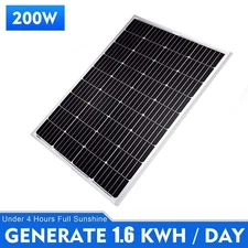 200W Solar Panel 12V High Efficiency Monocrystalline PV Module For RV Boat Home