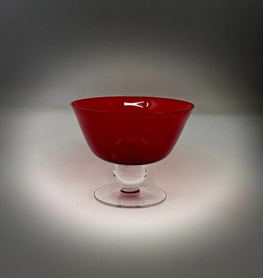 Vintage Ruby Red Compote/Dessert/Candy Dish - 3 3/4''
