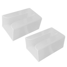 2 Pcs Toilet Paper Holder Wall Adhesive - Mounted Tissue Self Towel Dispenser