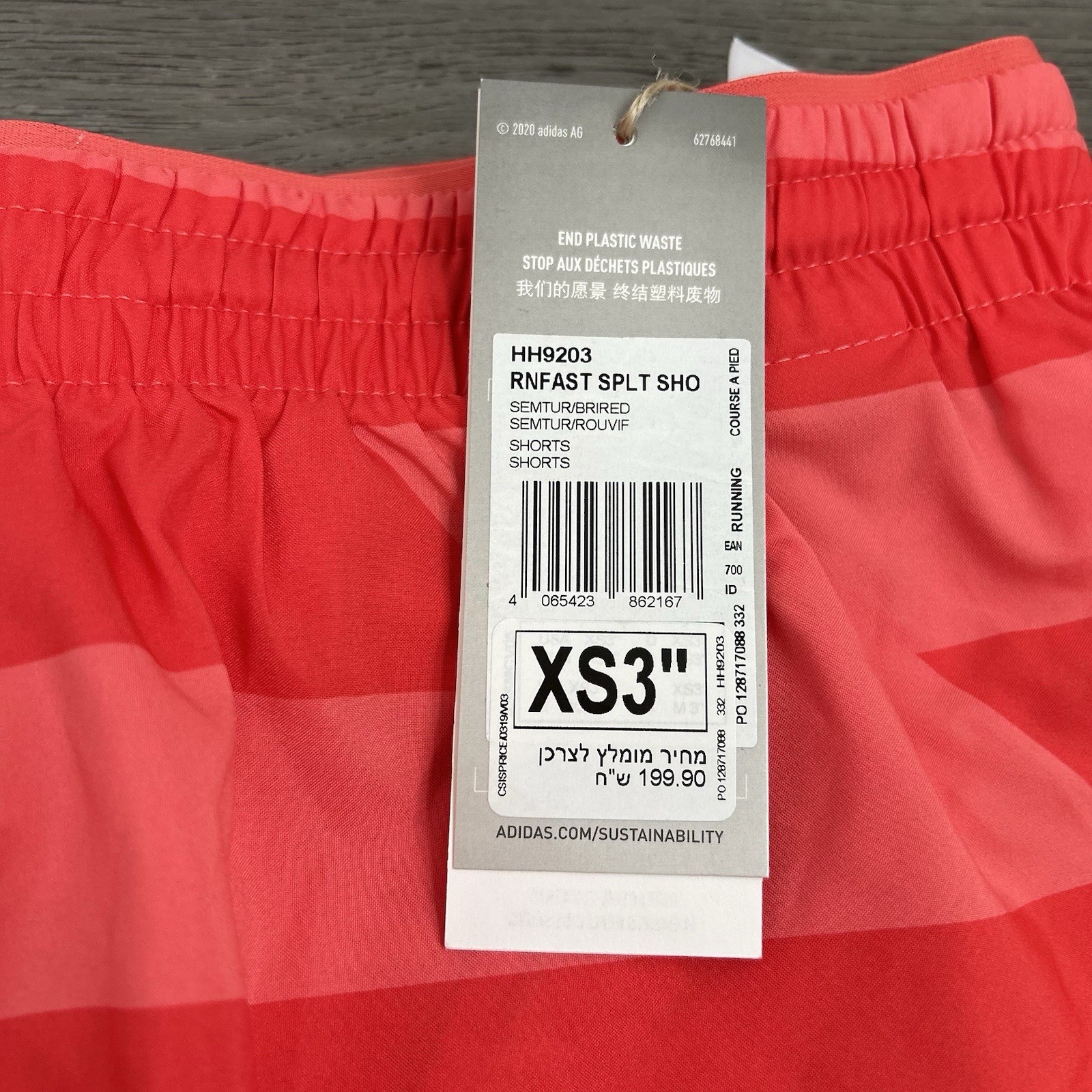 NWT adidas Run Fast Split Women's Running Shorts Pink Xs 3 Inch Lined thumbnail 4