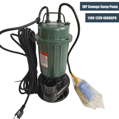 #ad #ad 110V Sewage Submersible Pump 1HP 750W Cast Iron Sump Pump 4000GPH 26ft Cord $116.19