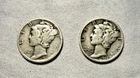 1936 Mercury Dime - 2 Coins