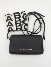 Marc Jacobs H107L01FA21 Groove Black Gold Hardware Leather Crossbody Mini bag 