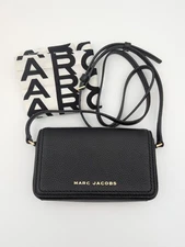 Marc Jacobs H107L01FA21 Groove Black Gold Hardware Leather Crossbody Mini bag 
