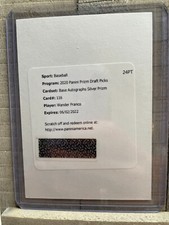 Redemption 2020 Panini draft pick base autograph silver Prizm Wander Franco